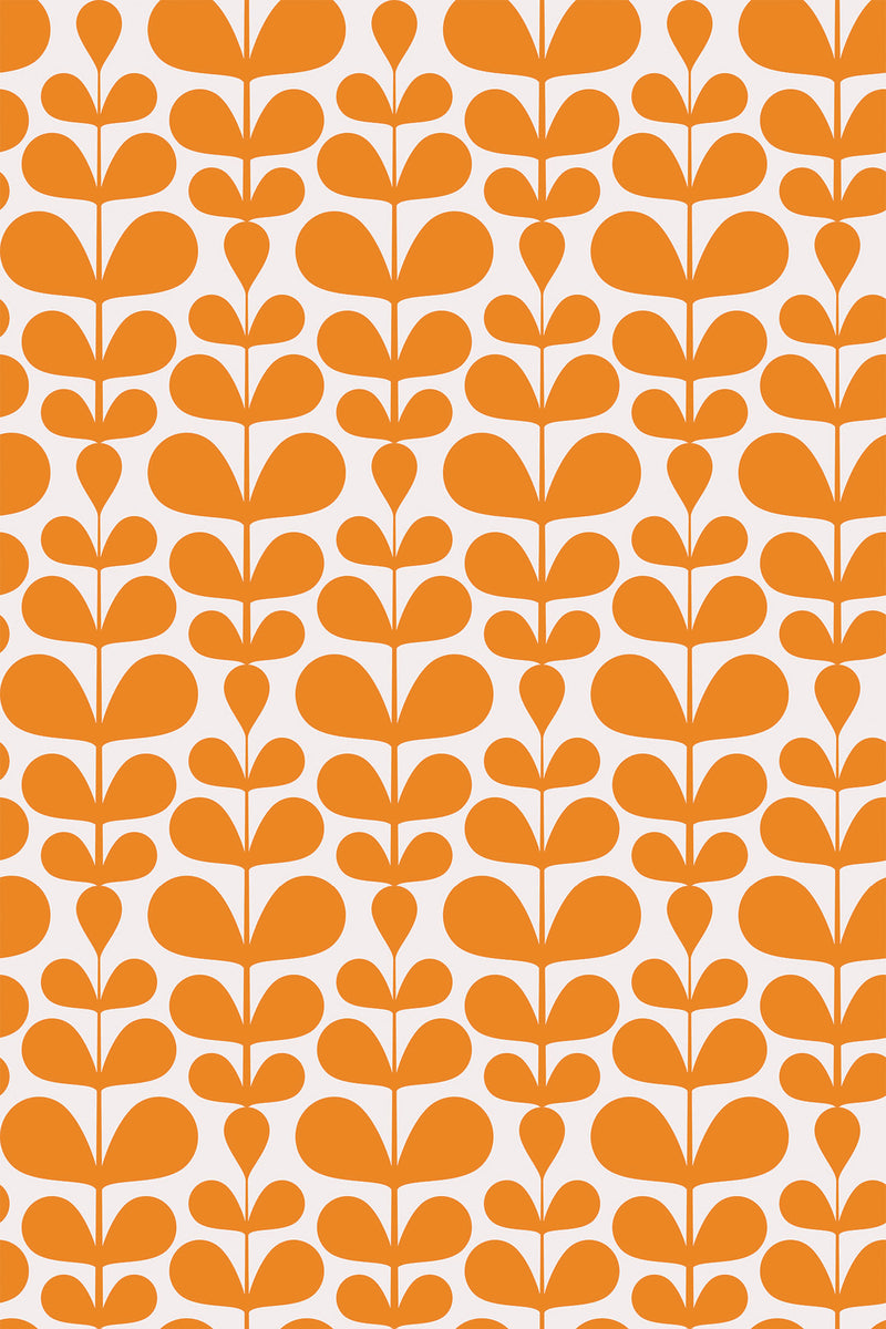 geometric scandi leaves wallpaper pattern repeat