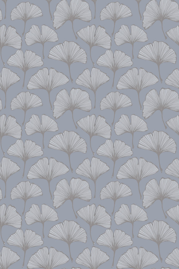 gray aesthetic gingko wallpaper pattern repeat