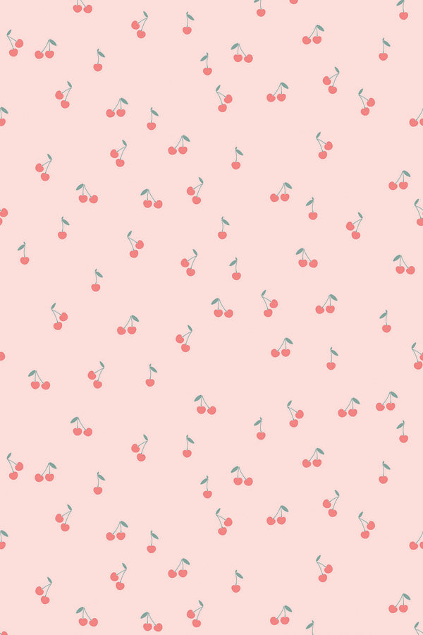 girly cherries wallpaper pattern repeat