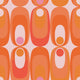 Orange retro circles Wallpaper