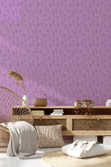living room rattan furniture decorative plant purple ballerinas wall decor
