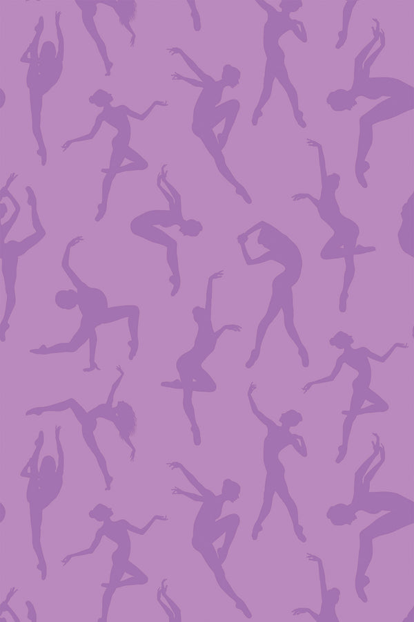 purple ballerinas wallpaper pattern repeat
