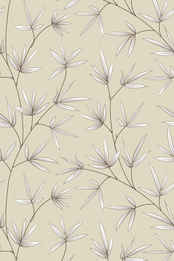 neutral tree branches wallpaper pattern repeat