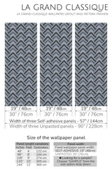 abstract chevron peel and stick wallpaper specifiation