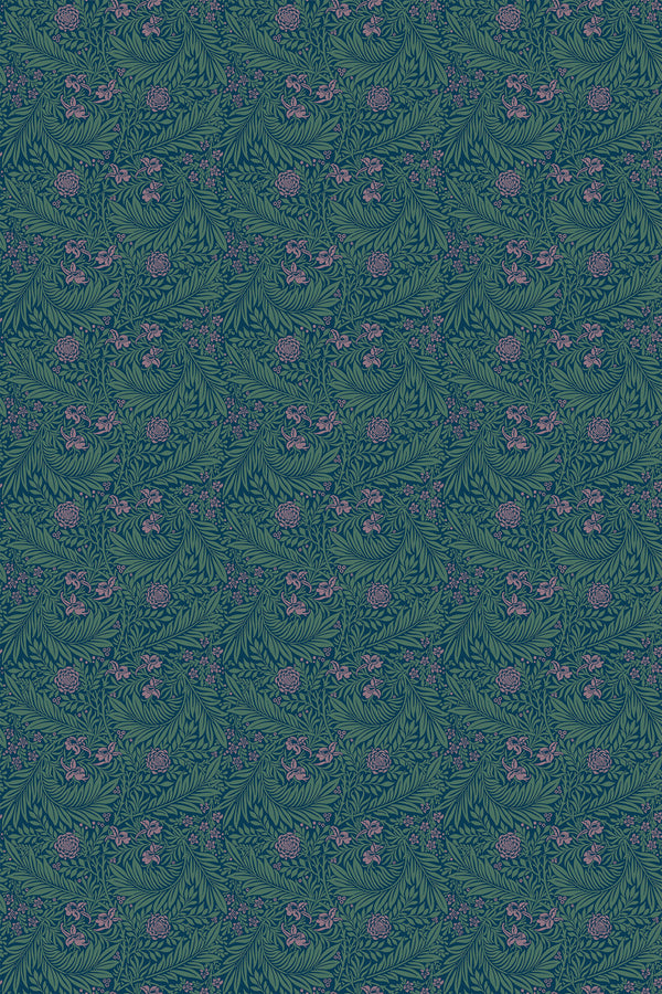 dark retro floral wallpaper pattern repeat
