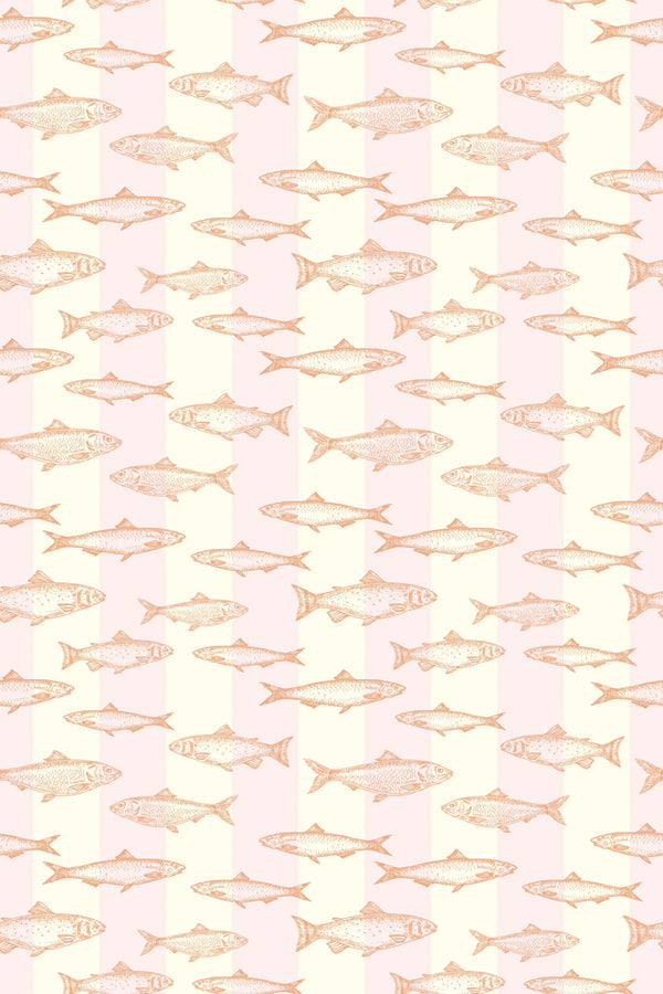 peachy fish wallpaper pattern repeat