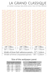 peachy fish peel and stick wallpaper specifiation