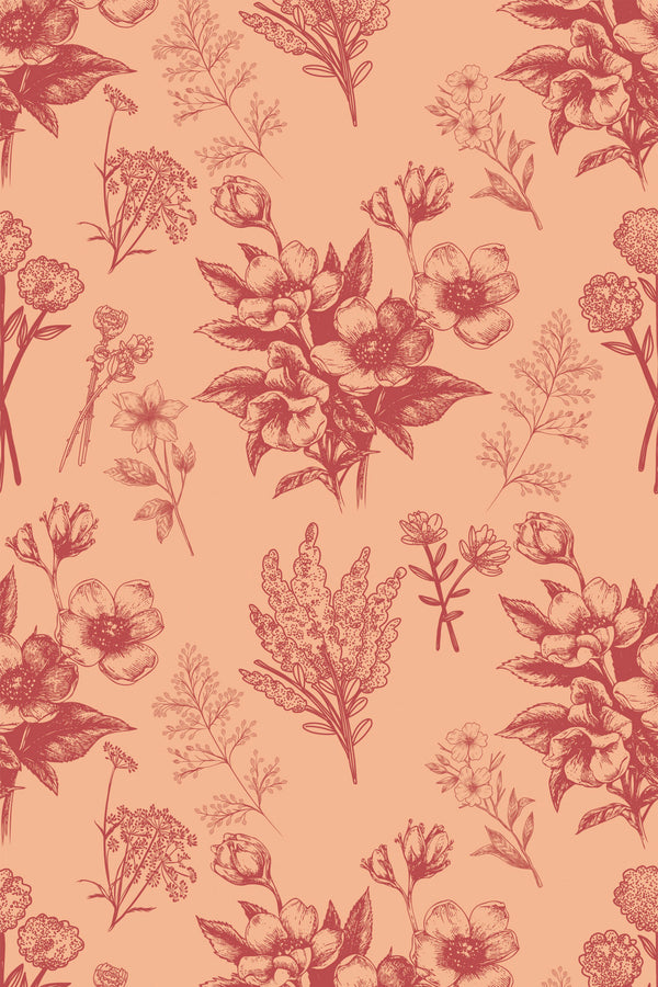 delicate flower wallpaper pattern repeat