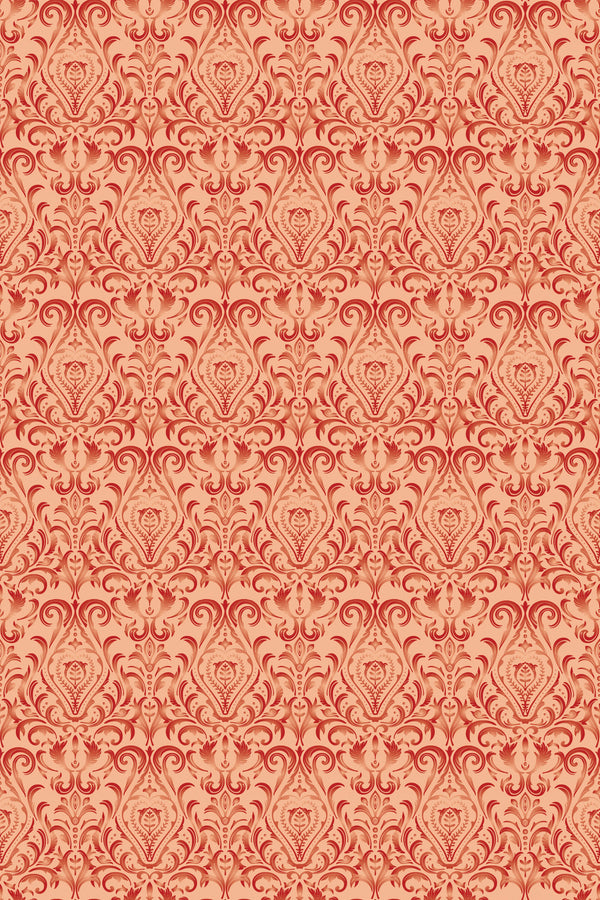 peachy damask wallpaper pattern repeat
