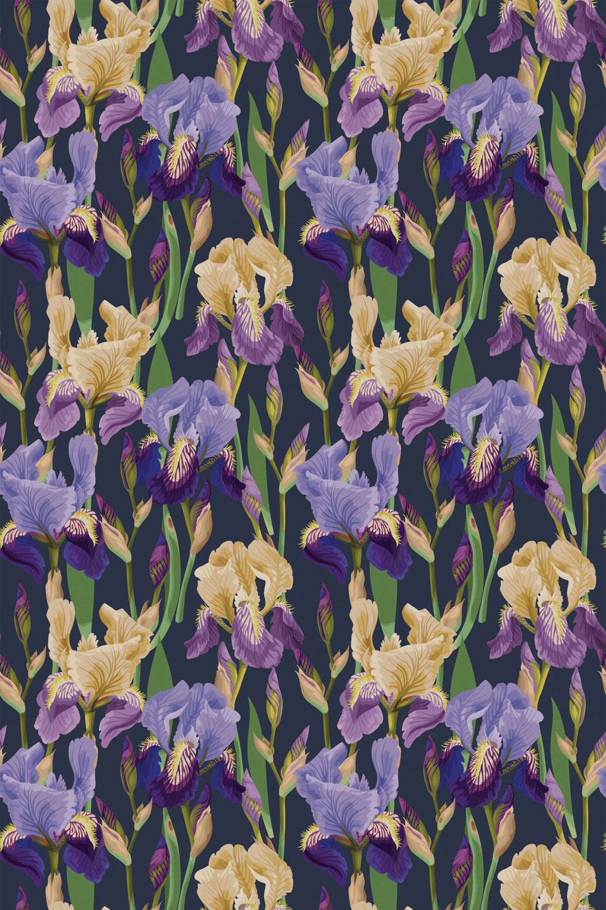 Bold Iris Peel and Stick Removable Wallpaper