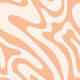Peach Funky Wave Wallpaper