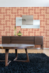 contemporary living room dark wood furniture peachy simple retro peel and stick wallpaper