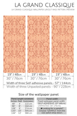 victorian peach peel and stick wallpaper specifiation