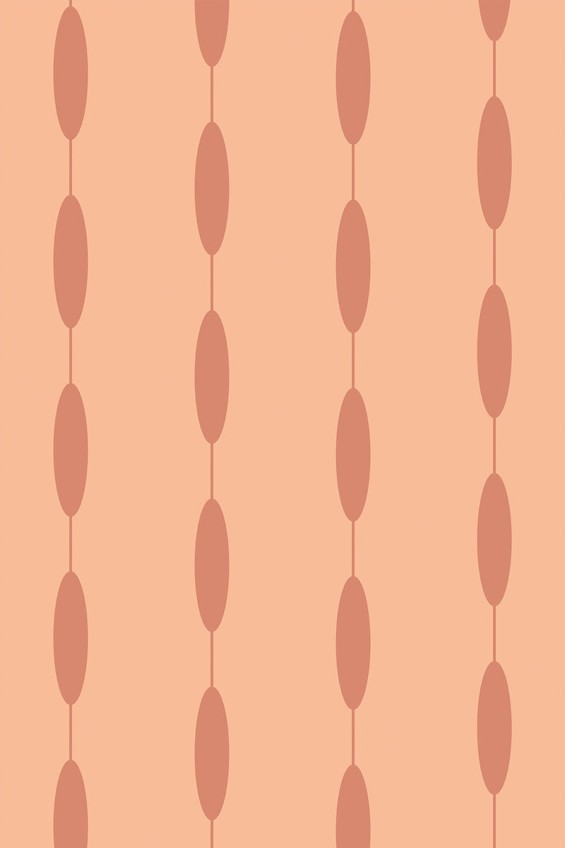 peachy ovals wallpaper pattern repeat