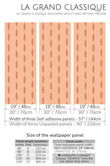 peachy ovals peel and stick wallpaper specifiation