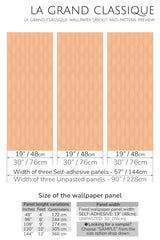 peach brush strokes peel and stick wallpaper specifiation