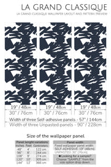 bold navy stroke peel and stick wallpaper specifiation