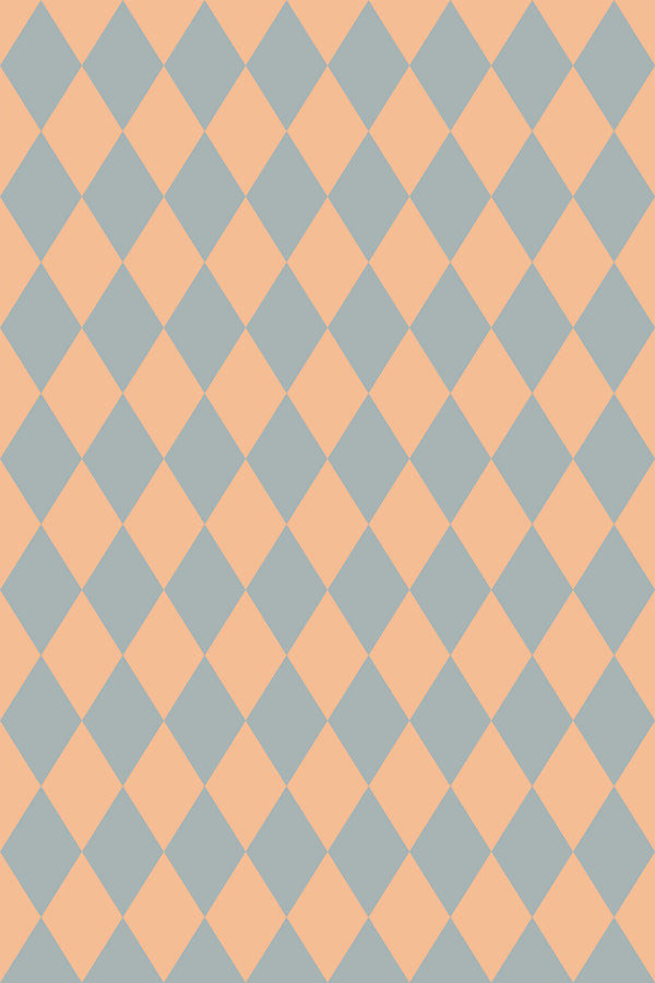 peach and sage harlequin wallpaper pattern repeat