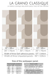 neutral geometric peel and stick wallpaper specifiation