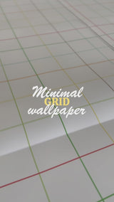 Minimal grid wallpaper peel and stick