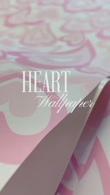pink heart peel and stick wallpaper