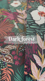 dark forest peel and stick wallpaper
