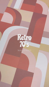 70s retro peel and stick wallpaper textile