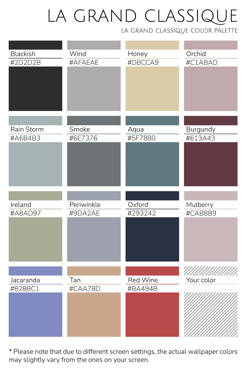 la grand classique classic damask wallpaper color palette