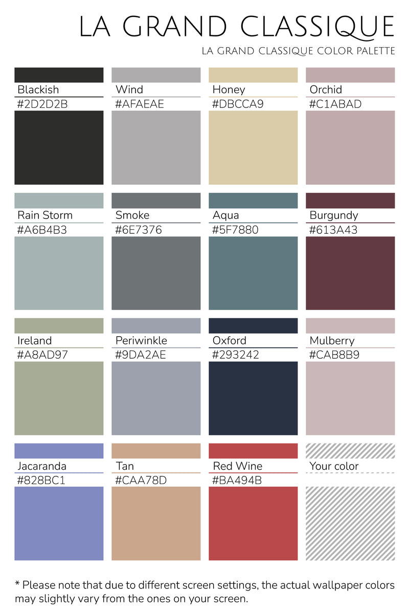 la grand classique laundry wallpaper color palette