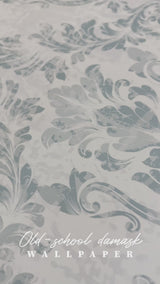 old-school damask wallpaper peel and stick